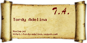 Tordy Adelina névjegykártya